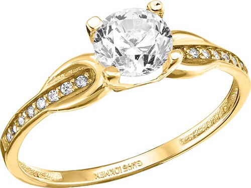 Anillo Solitario Media Luna Oro 10 K + Obsequio