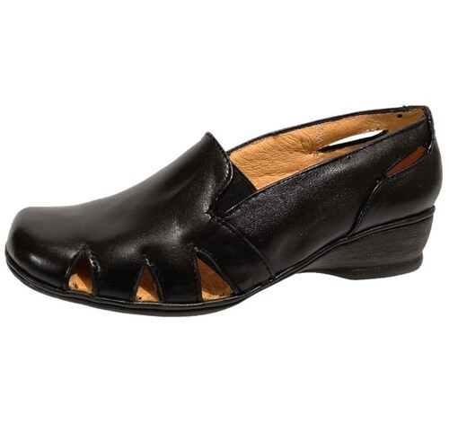 Calzado Tipo Huarache Para Pie Delicado Borrego Para Dama Color Negro.