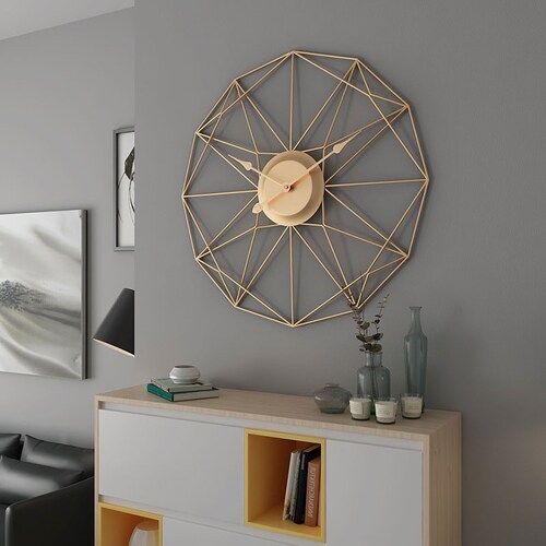 Reloj de Pared 50 cm metÃ¡lico industrial silencioso