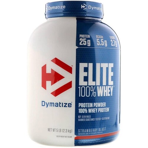 PROTEINA Elite 100% Whey 67 SERV. Sabor Strawberry Dymatize.