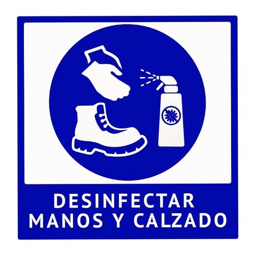 Letrero COVID 15X15 vinil adhesivo Aviso Señal Señalamiento Cubreboca /gel / Sanadistancia / temperatura