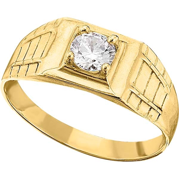 Anillo Caballero Grecas Oro 10 K Reloj Obsequio