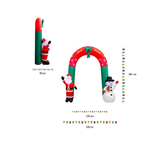 Inflable Navideño Arco Para Entradas Con Luz Led