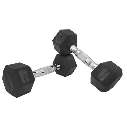 Tayga par de mancuernas hexagonales PVC 5 lb