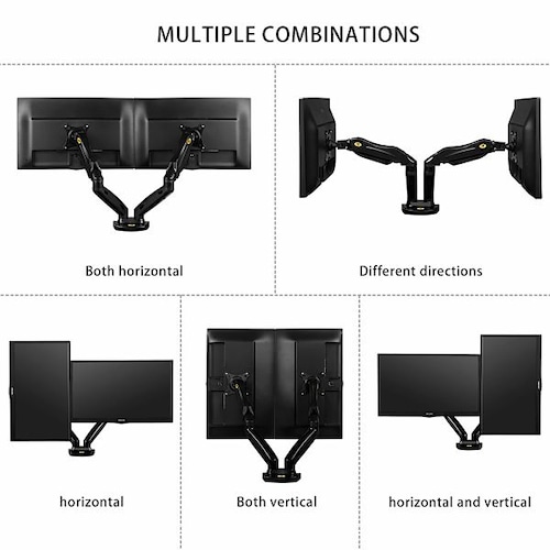 Soporte de Escritorio Doble North Bayou NB F160 para monitores de 17" a 30"