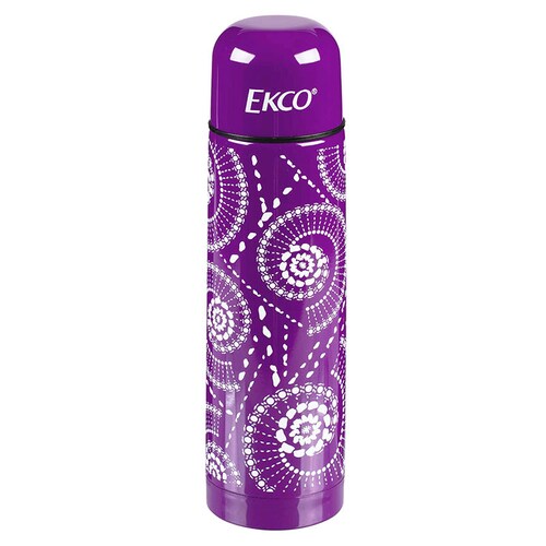 Termo de Viaje Ekco 500ml Acero Inoxidable Espiral Morado