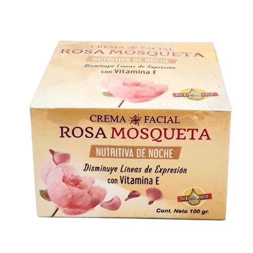Crema Facial Rosa Mosqueta Nutritiva de Noche Tratamiento