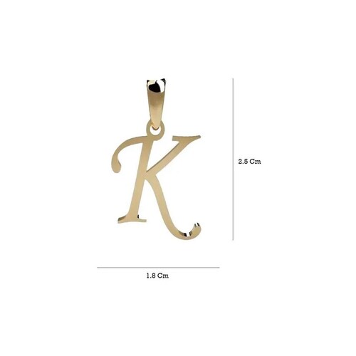 Dije Inicial Letra K Oro 14 K.