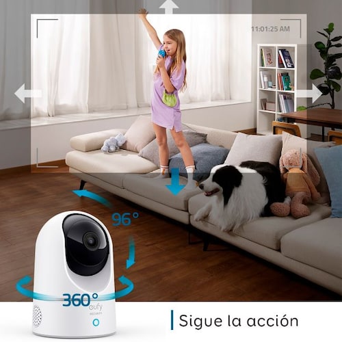 Sistema de Seguridad Eufy Security 2K Visión Panorámica 360º Homekit Alexa
