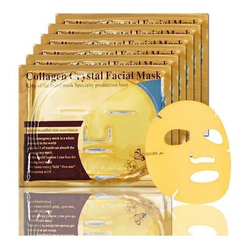 Lote paquete de 10 mascarillas Oro Colágeno Dorada Antiedad Antiarrugas Hidratante