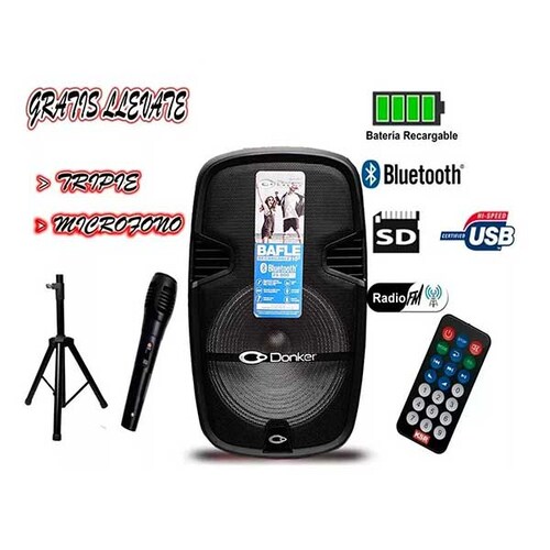 Bafle15 Donker  Marka KSR 25000w Potente Fm Control, Microfono, Bluetooth, Usb/sd