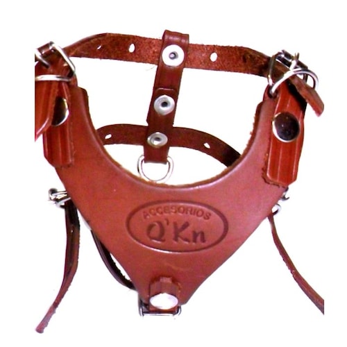 Pechera de piel para perro chico, talla 0.
