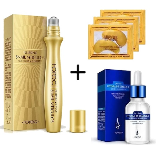 Colageno 24k + Acido Hialuronico + Parches Arrugas Bolsas Ojeras