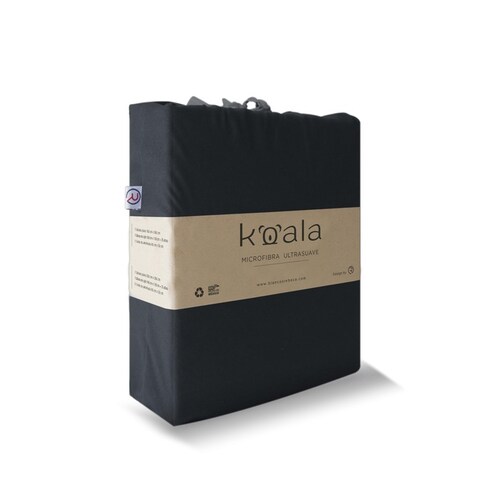 Juego de Sábanas Microfibra Koala - King Size - Negro