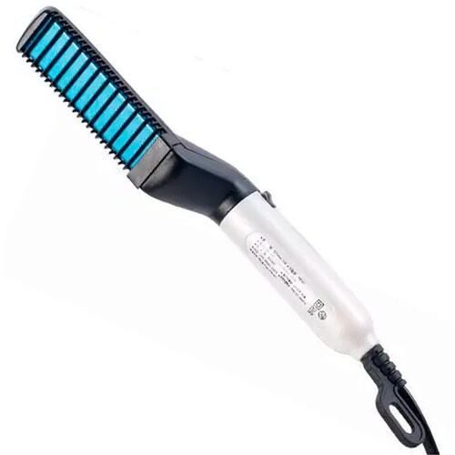 Plancha Barba Alisador Cepillo Electrico Peine Barberia