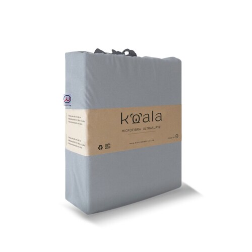 Juego de Sábanas Microfibra Koala - Queen Size - Gris Claro