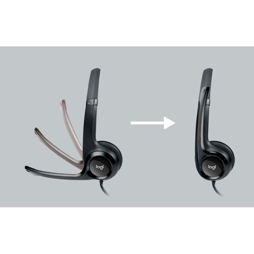 DIADEMA LOGITECH H390 STEREO NEGRA CON MICROFONO USB 981-000060.