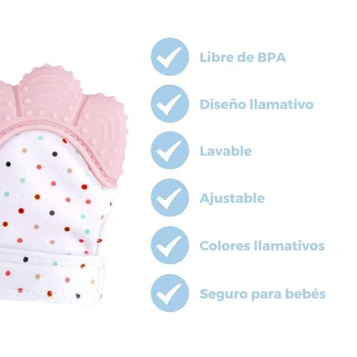 Guante Mordedera para Bebé Silicon Dientes Dentición