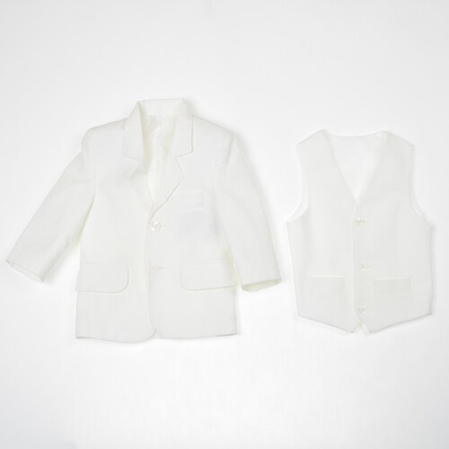 Traje de Lino Para Niño color Hueso.