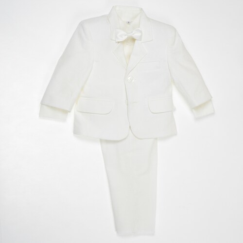 Traje de Lino Para Niño color Hueso.