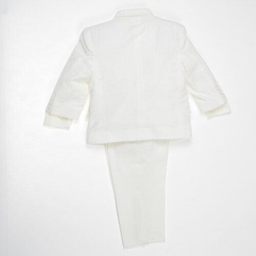 Traje de Lino Para Niño color Hueso.