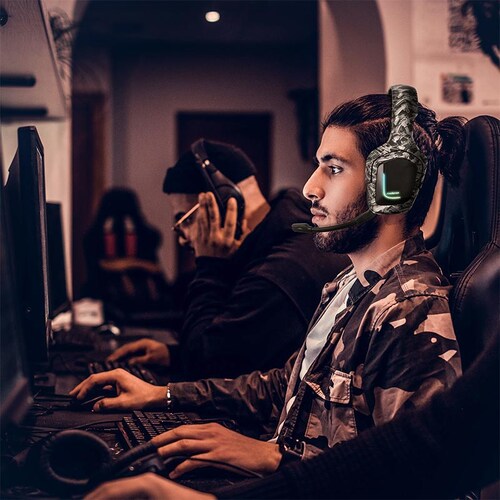 Audífonos Gamer Hd 360 Micrófono Luz LED G5000 Redlemon