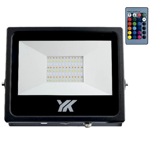 Reflector Lampara Led 100w Rgb Control Remoto Casa Yankon 