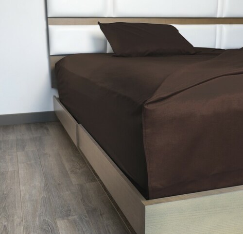 Juego de Sábanas Básica Algodón Percal 200 -Individual -Chocolate