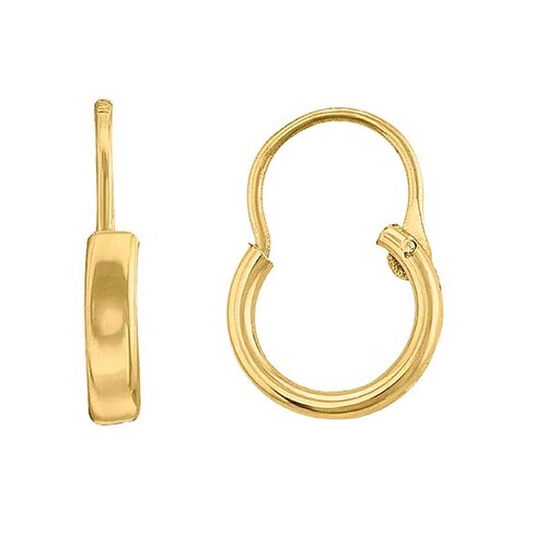 Arracadas Coquetas Mini 1 Cm Oro 10 K 