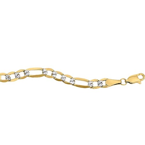 Esclava Dama Tejido 3x1 De 18 Cm X 5 Mm Oro 10 K