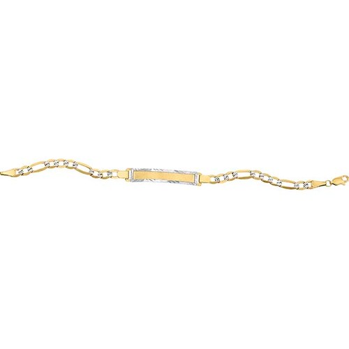 Esclava Dama Tejido 3x1 De 18 Cm X 5 Mm Oro 10 K