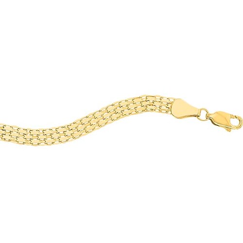 Esclava Dama Tejido Chino De 18 Cm Oro 10 K