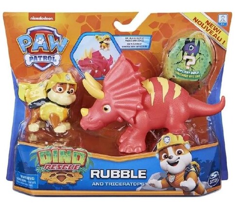 Paw Patrol Dino Rescue Rubble And Triceratops Spin Master 
