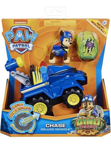 Paw Patrol Dino Rescue Chase Vehiculo Deluxe  Spin Master