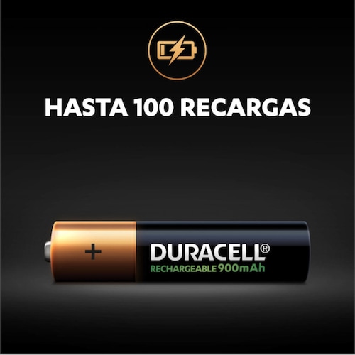 Pila Recargable AAA Duracell 900 Mah Con 2 Piezas