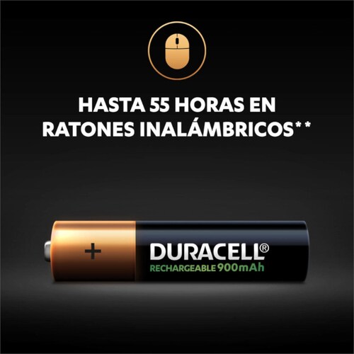 Pila Recargable AAA Duracell 900 Mah Con 2 Piezas