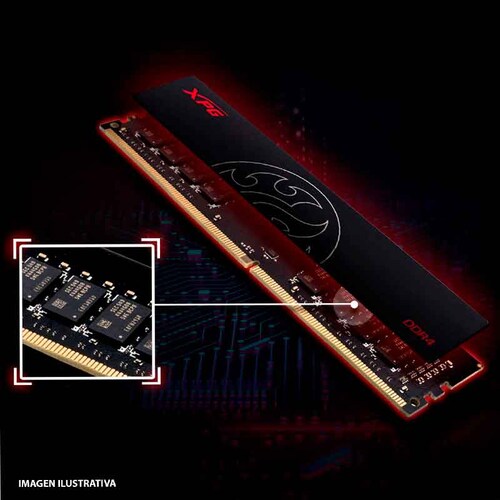 Memoria RAM DDR4 8GB 2666MHz XPG HUNTER PC Negro AX4U26668G16-SBHT 