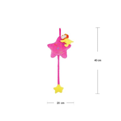 Sonaja de Estrella Rosa Tela Peluche Ultra Suave Hipoalergénico
