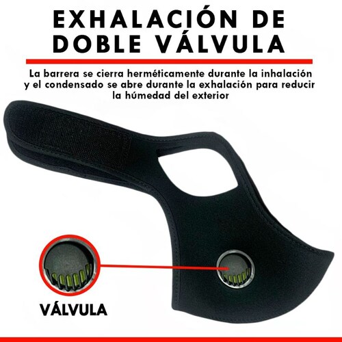 Paquete de 3 Cubrebocas Deportivos con Doble Válvula de Respiración Lavables y Reusables Para Cicilsmo y Deporte