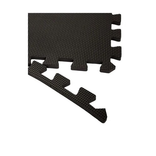 Piso Tapete Gym Gimnasio 62x62x12mm De Foami Ensamble color Negro 10 piezas 