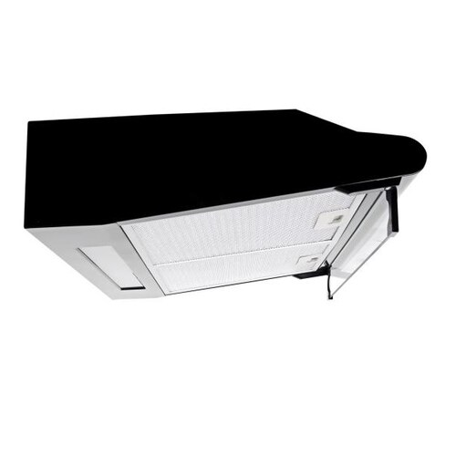 Campana extractora para cocina de 60cm SUPRA CB-60-BLACK de acero inoxidable en color negro