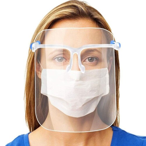 Paquete de 5 Caretas con Lentes Protector Facial Anti Saliva