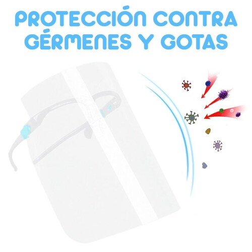 Paquete de 10 Caretas con Lentes Protector Facial Anti Saliva