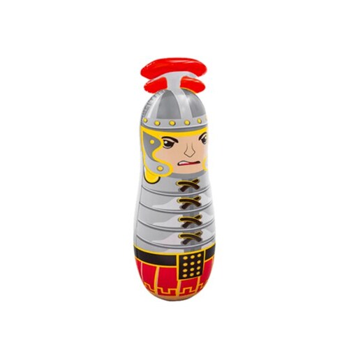 Puching Golpeador Inflable De Gladiador Rudo Gris Plástico Resistente