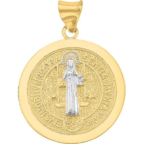 Medalla San Benito Dos Oros 14 K