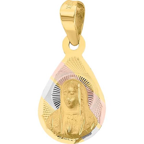 Medalla Virgen De Guadalupe Oro Florentino 14 K 