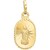 Medalla Oval De La Virgen De Guadalupe Oro 14 K