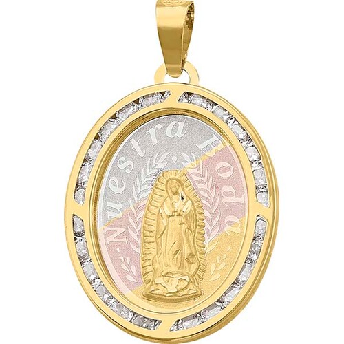 Medalla Nuestra Boda Circonias Oro 10 K