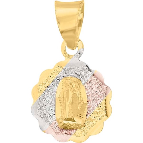 Medalla Virgen Guadalupe Oro Florentino 10 K