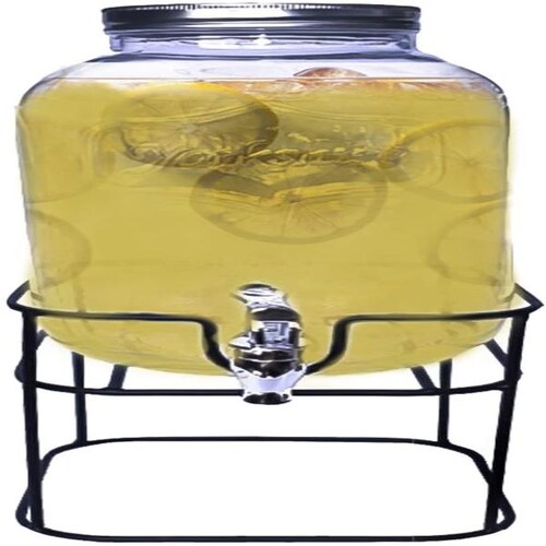 2 Dispensadores Bebidas Vitrolero Vidrio Mason Jar Agua 10l